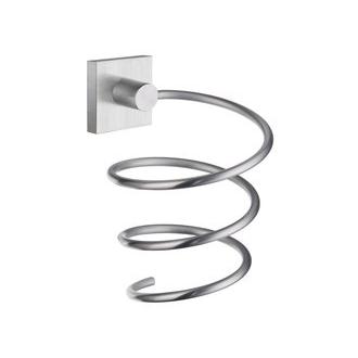 Smedbo RS323 6 1/8 in. Wall Mounted Hair Dryer Holder in Brushed Chrome from the House Collection